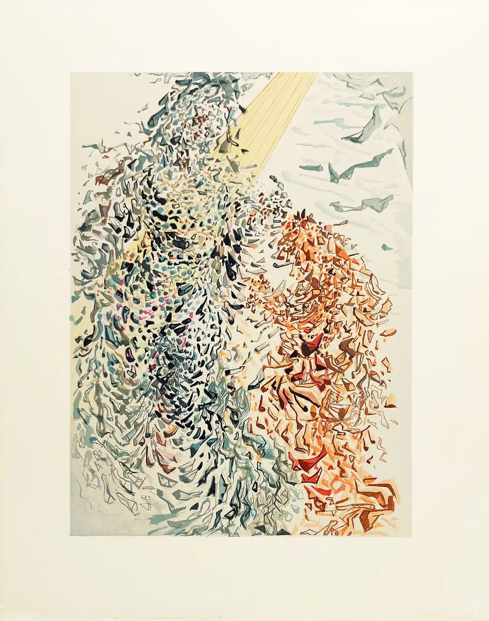 Zdjęcie obrazu Pył Dusz, z serii Boska Komedia (Raj: Pieśń 14) - Salvador Dalí (1904 - 1989). Foksal17 - Galeria Sztuki w Warszawie.
