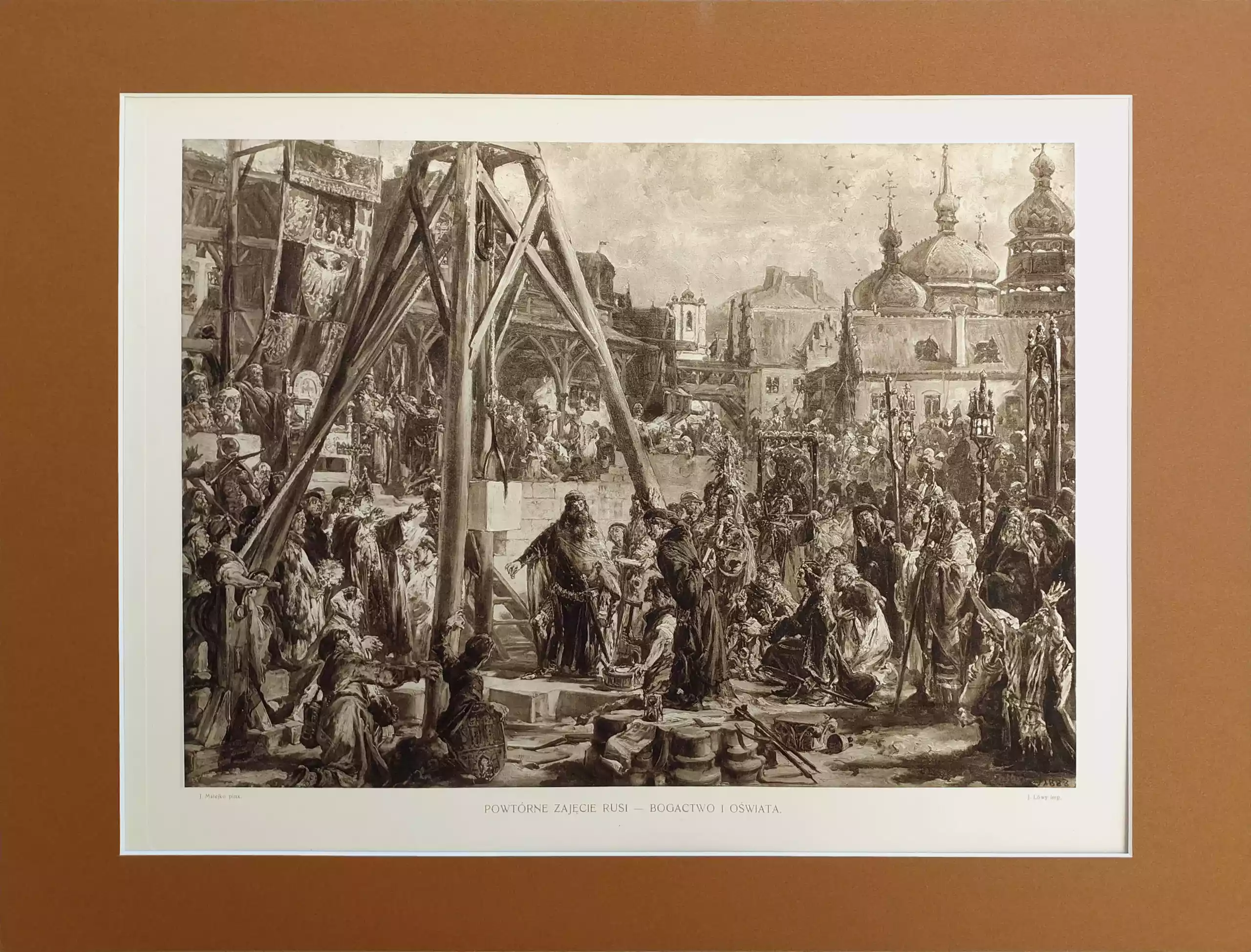 Zdjęcie obrazu Jan Matejko - Powtórne zajęcie Rusi - Bogactwo i Oświata - Jan Matejko. Foksal17 - Galeria Sztuki w Warszawie.