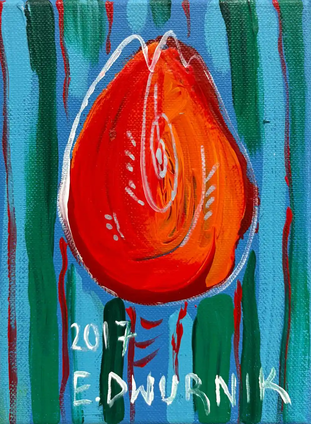 Zdjęcie obrazu Tulipan - Edward Dwurnik (1943 - 2018). Foksal17 - Galeria Sztuki w Warszawie.