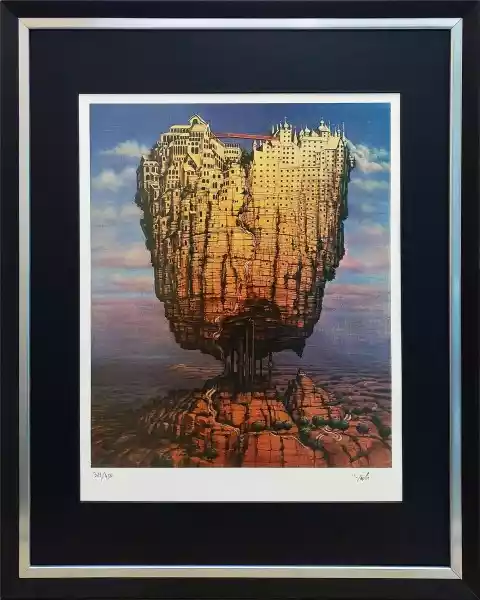 Zdjęcie obrazu Jacek Yerka - Europa ( edycja 321/450/wymiary arkusza 48x60cm) - Jacek Yerka. Foksal17 - Galeria Sztuki w Warszawie.