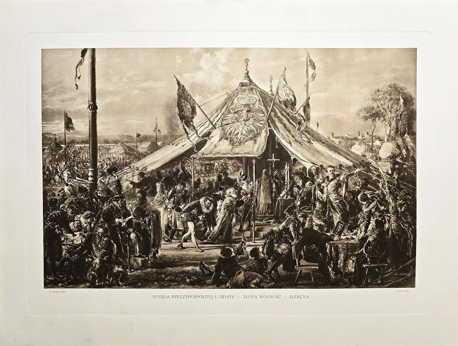 Zdjęcie obrazu Potęga Rzeczypospolitej u zenitu - Złota wolność - Elekcya - Jan Matejko. Foksal17 - Galeria Sztuki w Warszawie.