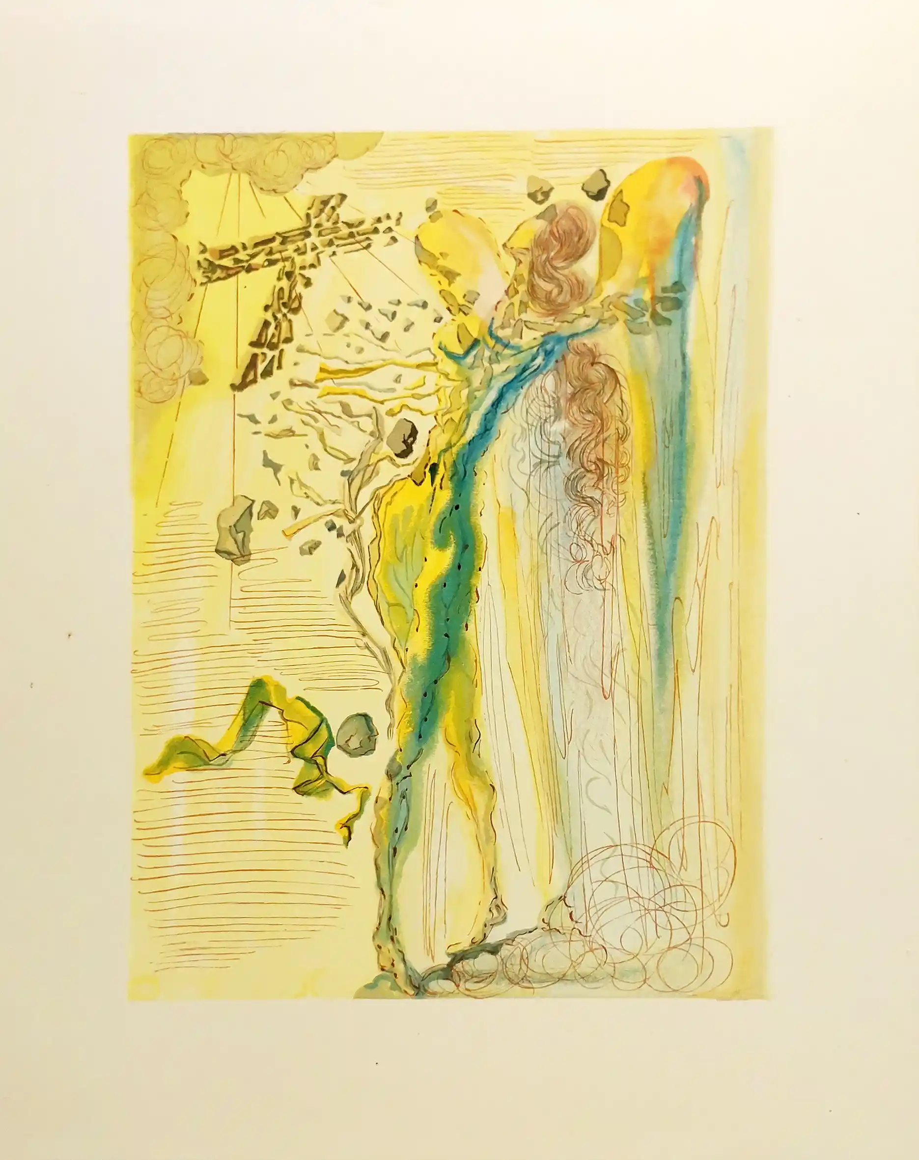 Zdjęcie obrazu Widzenie Prapradziadka, Boska Komedia (Raj: Pieśń 15) - Salvador Dalí (1904 - 1989). Foksal17 - Galeria Sztuki w Warszawie.