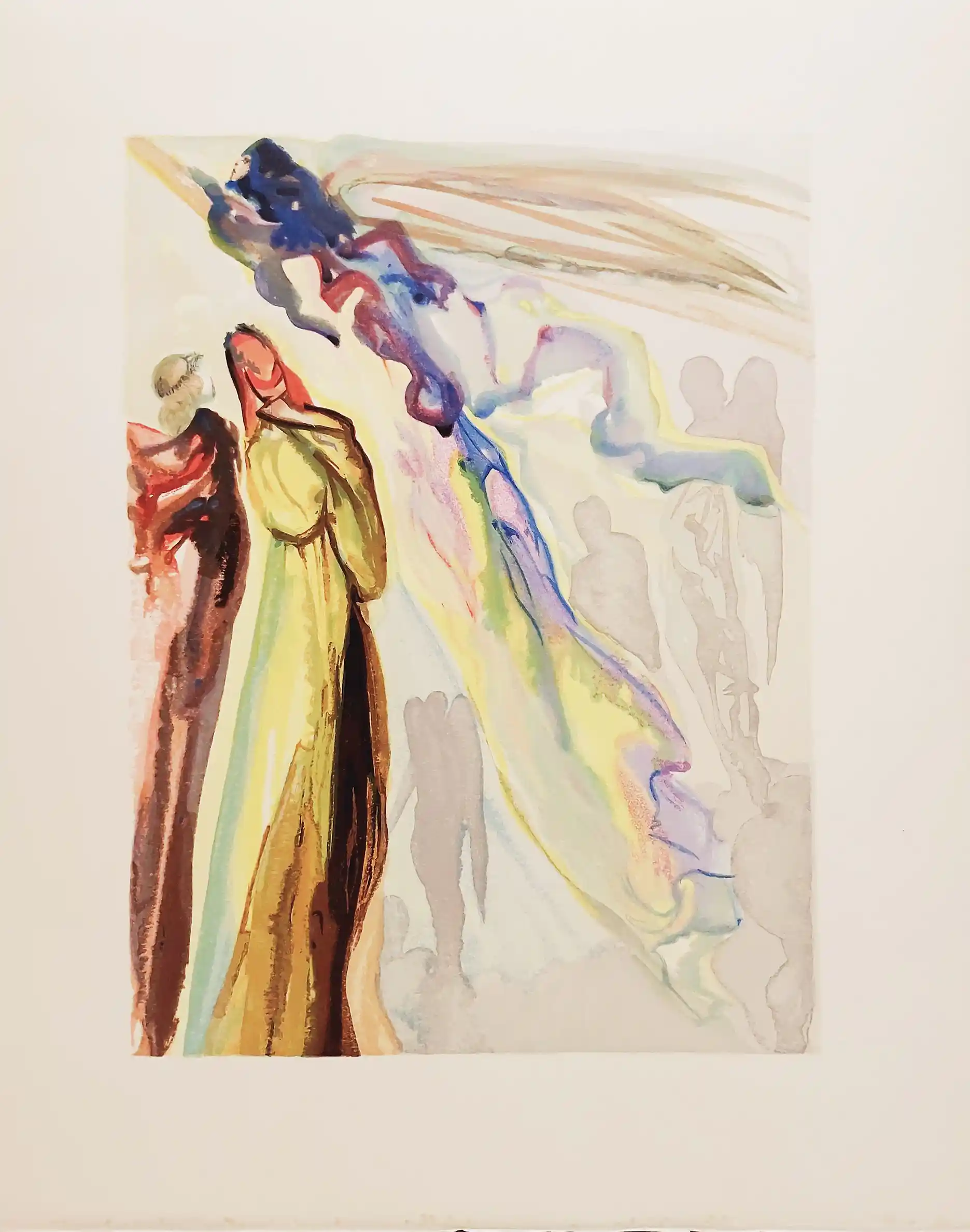 Zdjęcie obrazu Dwie korony duchów, z serii Boska Komedia (Raj: Pieśń 12) - Salvador Dalí (1904 - 1989). Foksal17 - Galeria Sztuki w Warszawie.